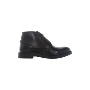Ghete de piele cu logo - Negru imagine