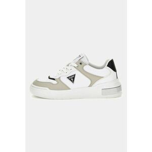 Pantofi sport de piele ecologica cu logo - Alb/Gri imagine