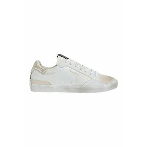 Pantofi sport low-cut cu aspect uzat - Alb optic/Alb murdar imagine