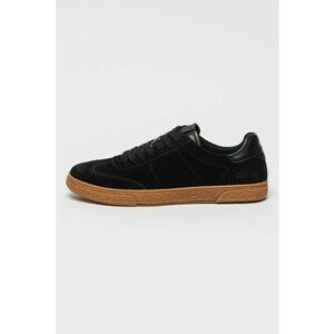 Pantofi sport de piele intoarsa cu garnituri de piele intoarsa ecologica - Negru imagine