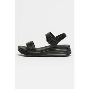 Sandale din piele ecologica cu talpa wedge Nilla - Negru imagine