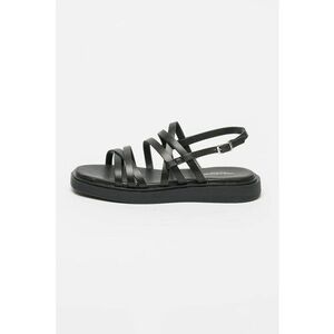 Sandale de piele cu barete multiple Connie - Negru imagine