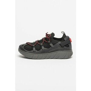 Pantofi sport din material textil cu sireturi - Negru imagine