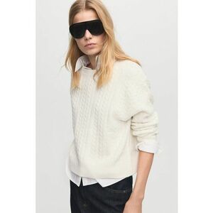 Pulover cu aspect torsade - Crem imagine