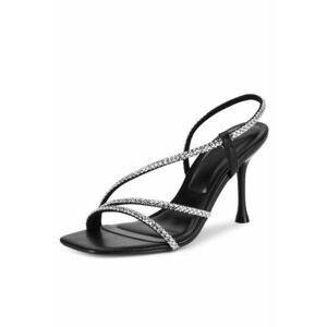 Sandale dama - CD24070-1 - negru - textil - imagine