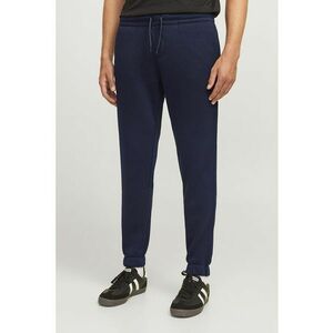 Pantaloni de trening cu croiala conica si snur - Bleumarin imagine
