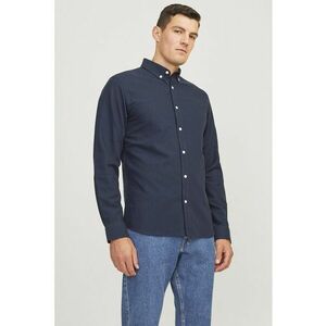 Camasa regular fit cu guler Oxford - Bleumarin imagine