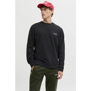 Bluza de trening din amestec de bumbac cu decolteu la baza gatului - Negru imagine