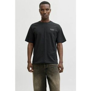 Tricou de bumbac organic cu imprimeu logo - Negru imagine