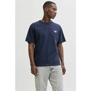 Tricou cu imprimeu text pe partea din spate - Bleumarin imagine