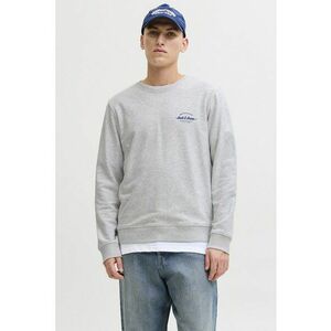 Bluza de trening din amestec de bumbac organic cu logo discret - Gri deschis melange imagine