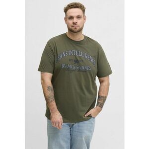 Tricou de bumbac organic cu imprimeu - Verde masliniu imagine