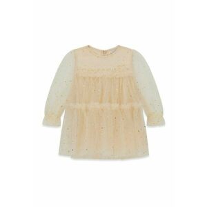 Rochie din tul cu detalii stralucitoare - Alb fildes imagine
