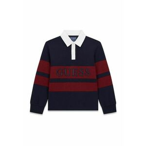 Bluza polo cu logo - Visiniu/Bleumarin imagine