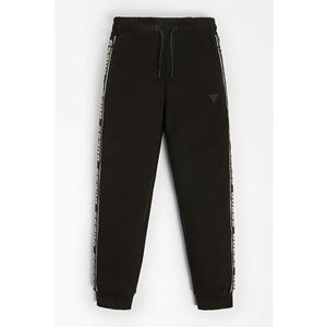 Pantaloni de trening cu benzi logo laterale - Negru imagine