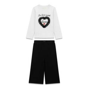 Set de bluza si pantaloni - 2 piese - Alb/Negru imagine