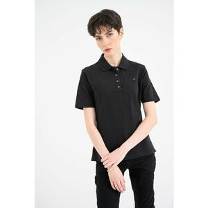 Tricou polo regular-fit cu logo discret - Negru imagine