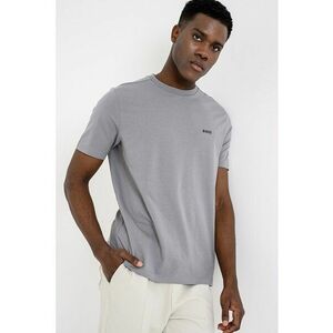 Tricou cu logo discret si decolteu la baza gatului - Maro/Maro taupe imagine