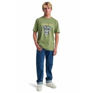 Tricou din bumbac cu imprimeu - Alb/Galben/Kaki pal imagine