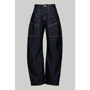 Blugi relaxed fit cu buzunare - Albastru inchis imagine