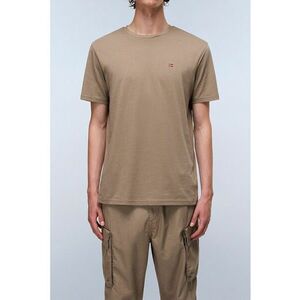 Tricou regular-fit de bumbac Salis - Maro camel imagine