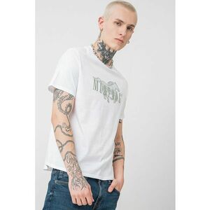 Tricou regular fit cu imprimeu logo pe piept Austin - Alb/Verde pal imagine