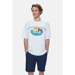 Tricou regular fit - decolteu la baza gatului - imprimeu cu logo - Alb - AIRE - Alb imagine