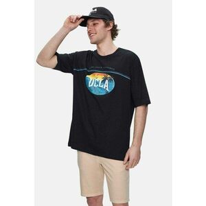 Tricou regular fit - decolteu la baza gatului - imprimeu cu logo - Negru - AIRE - Negru imagine