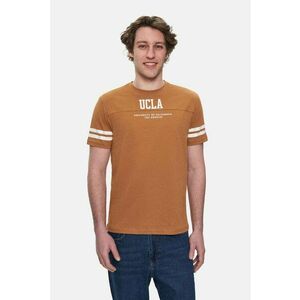 Tricou regular fit cu decolteu la baza gatului Stark - Maro imagine
