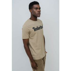 Tricou cu imprimeu logo contrastant Linear - Negru/Verde pal imagine