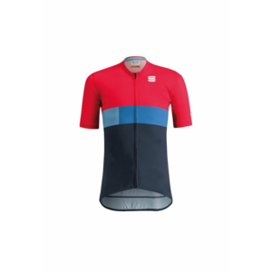 Tricou ciclism copii Rosu/Bleumarin imagine