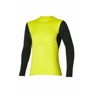Bluza alergare barbati Mid Weight Crew FW 2023 - Negru/Verde lime imagine