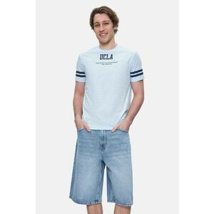 Tricou regular fit cu decolteu la baza gatului Stark - Albastru imagine