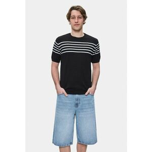 Tricou regular fit cu decolteu la baza gatului Kendrick - Negru imagine