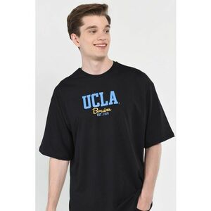 Tricou regular fit - decolteu la baza gatului - imprimeu cu logo - Negru - HUNTER - Negru imagine
