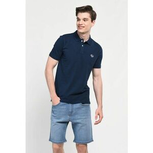 Tricou polo cu logo discret Lakes - Bleumarin imagine