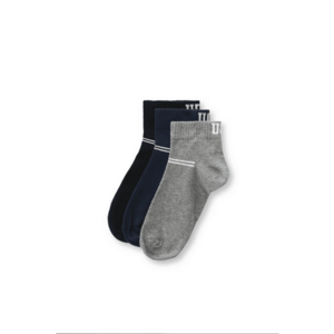 Set de sosete scurte - 3 perechi Brennus - Negru/Gri/Bleumarin imagine