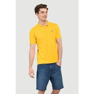 Tricou polo cu logo discret Lakes - Galben imagine