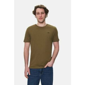 Tricou regular fit - decolteu la baza gatului - imprimeu cu logo - Verde - HARPER - Verde imagine