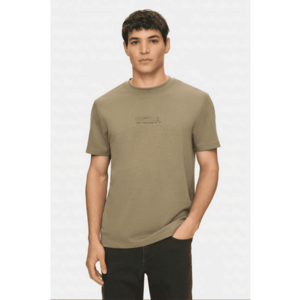 Tricou cu decolteu la baza gatului Canary - Kaki imagine