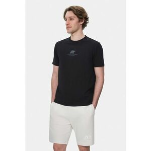 Tricou regular fit cu detaliu logo Fabio - Negru imagine