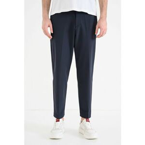Pantaloni conici cu talie elastica - Albastru ultramarin imagine