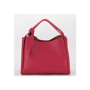 Geanta medie din piele naturala 8905 128 - Rosu - 20x26x15 imagine