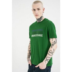 Tricou de bumbac cu logo - Verde/Albastru imagine