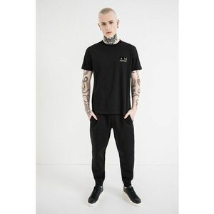Tricou din bumbac cu logo - Auriu/Negru imagine