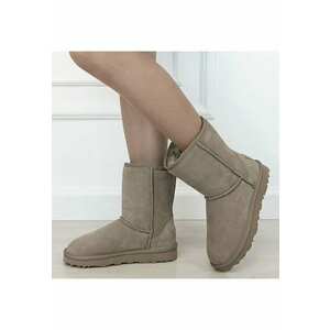 Cizme taupe din piele naturala L7830. 111 18679 - Maro taupe imagine