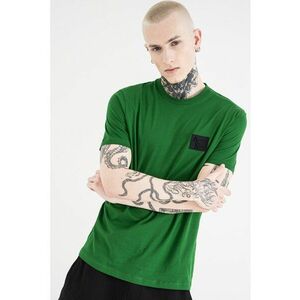 Tricou regular fit cu decolteu la baza gatului - Verde/Negru imagine
