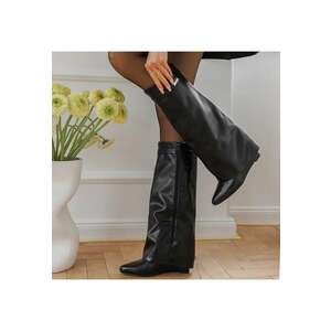 Cizme cu platforma negre elegante 9623A 116 18840 - Negru imagine
