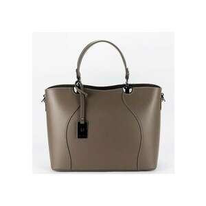 Geanta din piele naturala 1424A 125 - Maro taupe - 25x31x12 imagine