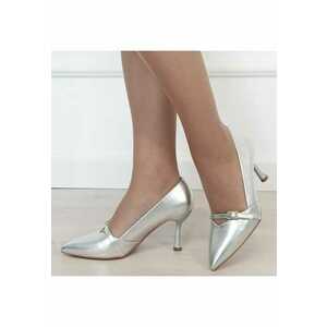 Pantofi argintii eleganti 3240 01 18894 - Argintiu imagine
